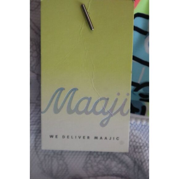 Maaji Women's Sz XL White/Multi Cuba Print 1-Pc L/S Reversible Swimsuit - Picture 7 of 10